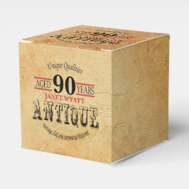 Caixinha De Lembrancinhas Design de 90º Aniversário Antigo