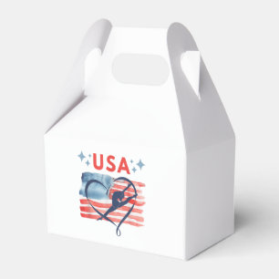 Caixinha De Lembrancinhas Design de ginástica Patriótica Americana