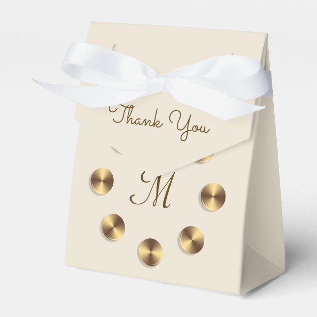 Caixinha De Lembrancinhas Design de gradiente metálico. Monograma (Frente)