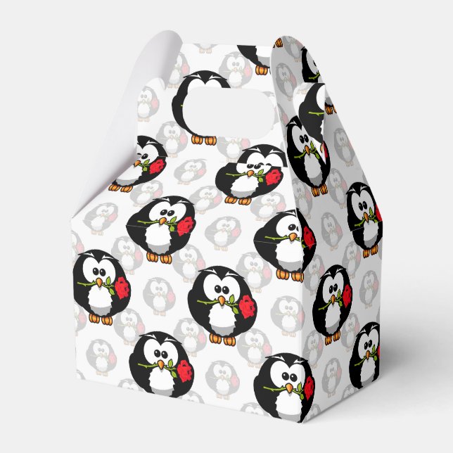 Caixinha De Lembrancinhas Design de Pinguim-Cute (Frente)