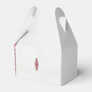 Caixinha De Lembrancinhas design de um padrão vermelho e branco