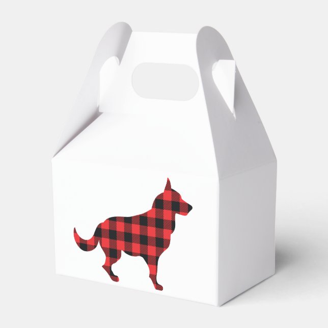 Caixinha De Lembrancinhas Design de Xadrez de Buffalo (Frente)