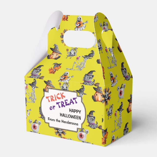 Caixinha De Lembrancinhas Design do Dia das Bruxas Bonito (Frente)