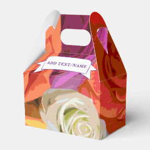 Caixinha De Lembrancinhas Design Floral Nome Personalizado