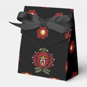 Caixinha De Lembrancinhas Design húngaro preto dos povos