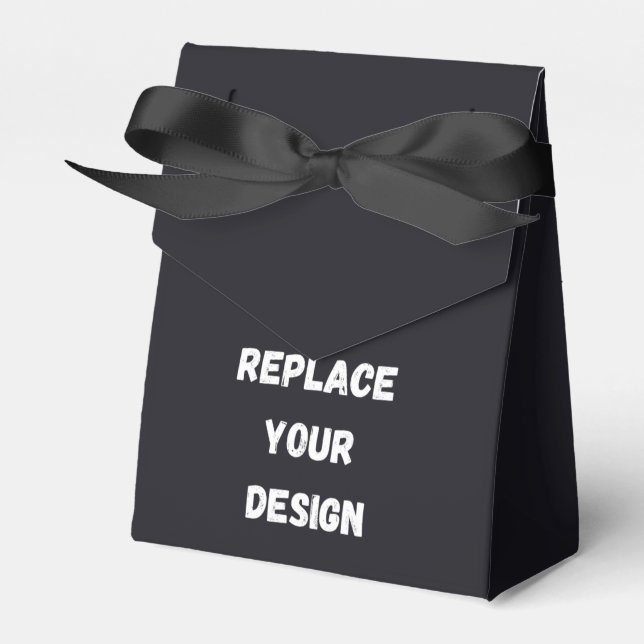 Caixinha De Lembrancinhas Design simples preto personalizado Adicionar Foto  (Frente)