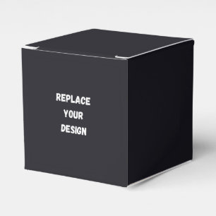 Caixinha De Lembrancinhas Design simples preto personalizado Adicionar foto 
