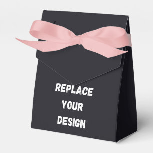 Caixinha De Lembrancinhas Design simples preto personalizado Adicionar foto 