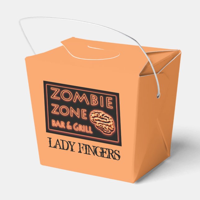 Caixinha De Lembrancinhas Dia de as Bruxas engraçado Lady Fingers Zombie Com (Verso)