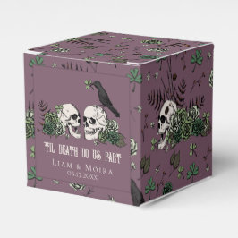 Caixinha De Lembrancinhas Dia de São Patrício Roxo Floral Crânio Casamento I