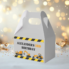 Caixinha De Lembrancinhas Diggers Construction Personalised Party Favor Box