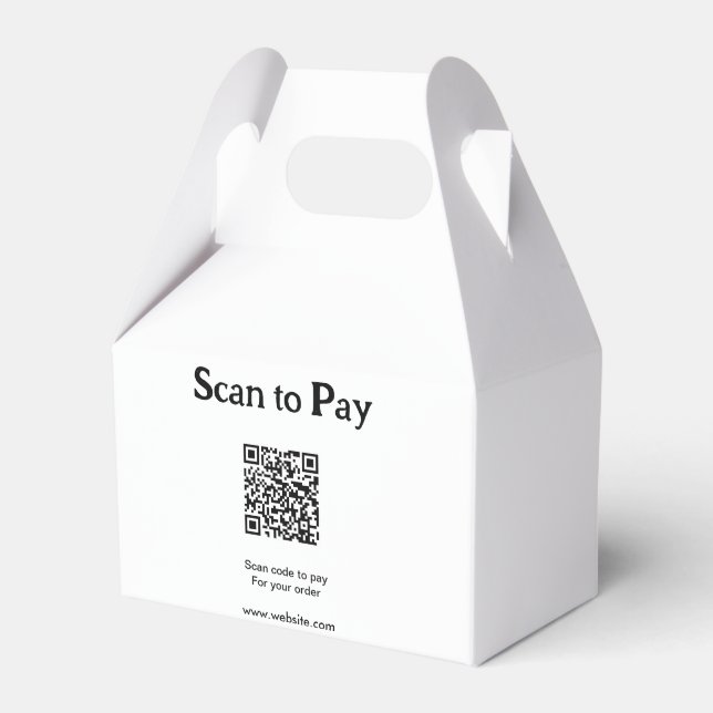 Caixinha De Lembrancinhas Digitalize para pagar o código QR do pedido adicio (Frente)