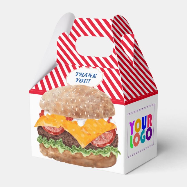 Caixinha De Lembrancinhas Dinheiro de CHURRASCO de Comida Rápido do Hamburge (Frente)
