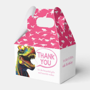 Caixinha De Lembrancinhas Dino Jurassic Jungle Children Pink