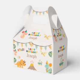 Caixinha De Lembrancinhas Dinossaur Birthday Boxe - Nome Personalizado
