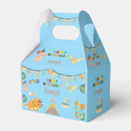 Caixinha De Lembrancinhas Dinossaur Birthday Boxe - Nome Personalizado