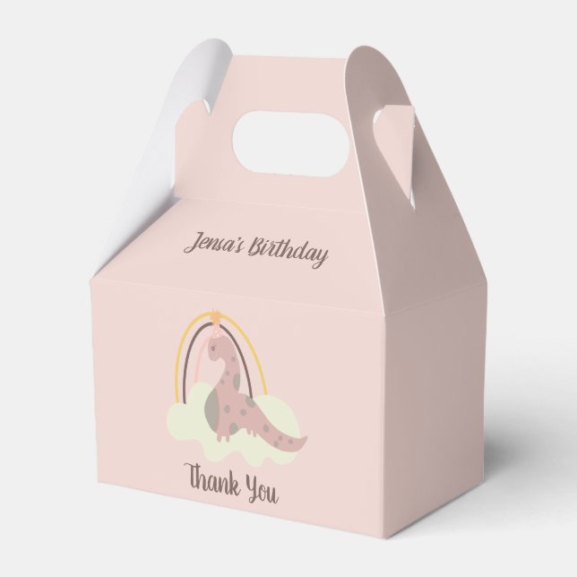 Caixinha De Lembrancinhas Dinossauro Desenhado Mão Festa de aniversário Arco (Frente)