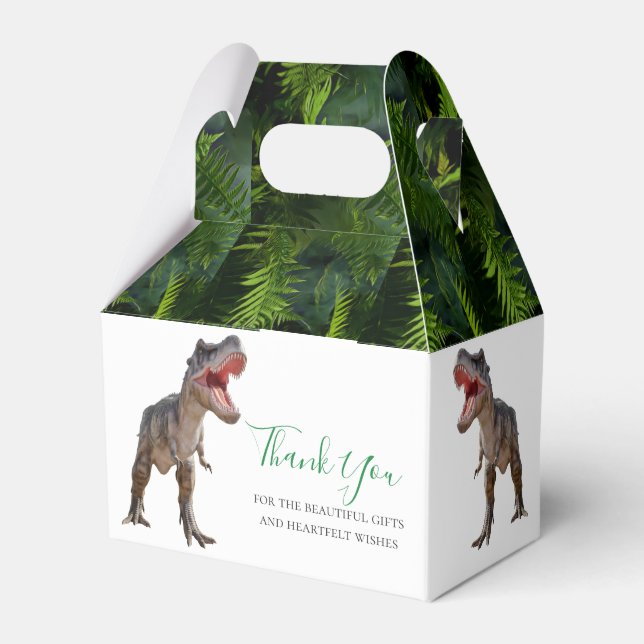 Caixinha De Lembrancinhas Dinossauros T Rex Jungle Jurassic World (Frente)