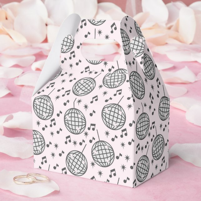 Caixinha De Lembrancinhas Disco Balls e Notas de Música (Casamento)