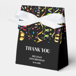 Caixinha De Lembrancinhas Divertido Confetti Ribbon Obrigado