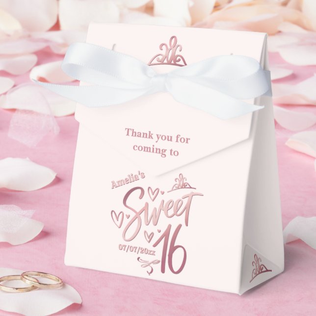 Caixinha De Lembrancinhas Doce 16 rosa suave (Casamento)