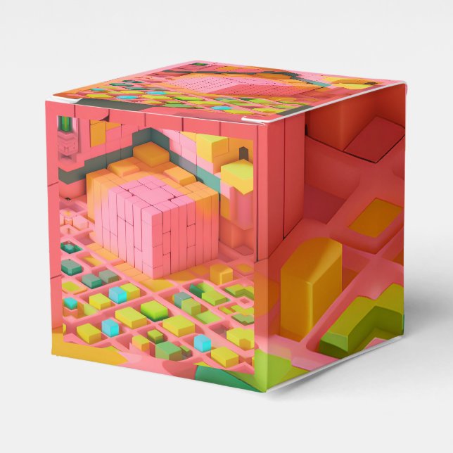 Caixinha De Lembrancinhas Doce de cor clara (Frente)