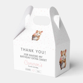 Caixinha De Lembrancinhas Doce Hamster, Aniversário das Crianças de Cupcake 
