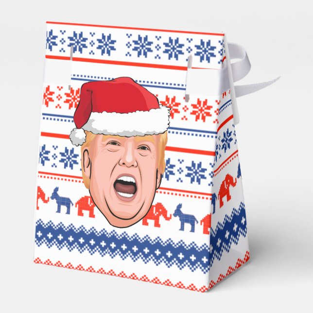 Caixinha De Lembrancinhas DONALD TRUMP Christmas (Verso)