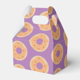 Caixinha De Lembrancinhas Donut Roxo de Halloween de Aniversário
