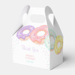 Caixinha De Lembrancinhas Donuts Coloridos com Confeitos Favor de Aniversári