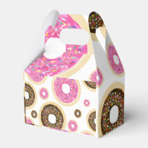 Donuts & Sprinkles Rosa Marrom Favor de Festa Deli