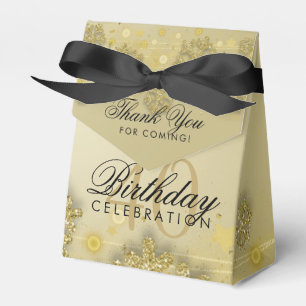 Caixinha De Lembrancinhas Dourado aniversário de 40 anos de inverno Obrigad
