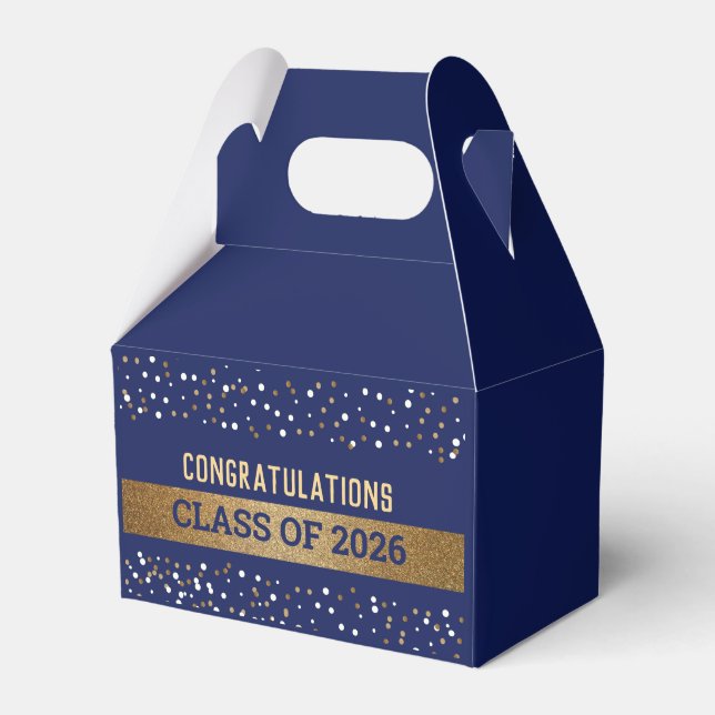 Caixinha De Lembrancinhas Dourado Azul real Turma de 2023 (Frente)