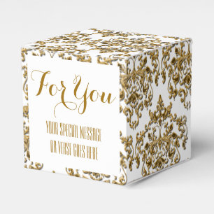 Caixinha De Lembrancinhas Dourado casamento corporativo branco