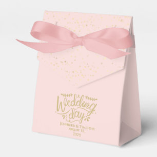 Caixinha De Lembrancinhas Dourado Cor-de-rosa-rosa personalizado para o dia