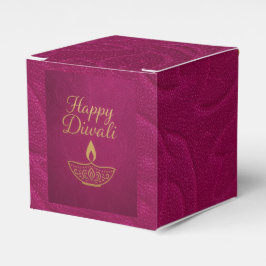 Caixinha De Lembrancinhas Dourado Diya Happy Diwali