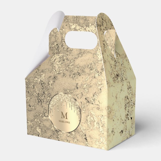 Caixinha De Lembrancinhas Dourado luxo (Frente)