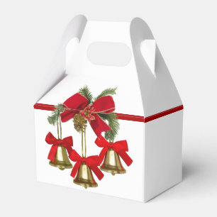 Caixinha De Lembrancinhas Dourados sinos de Natal