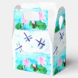 Caixinha De Lembrancinhas Dragonfly Floral de Pintura Waterlily