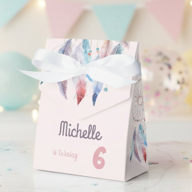 Caixinha De Lembrancinhas Dream Big Boho Dreamcatcher Birthday (Criador carregado)