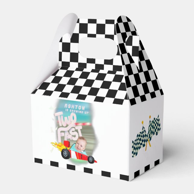 Caixinha De Lembrancinhas Duas Festas de aniversário rápidas (Frente)