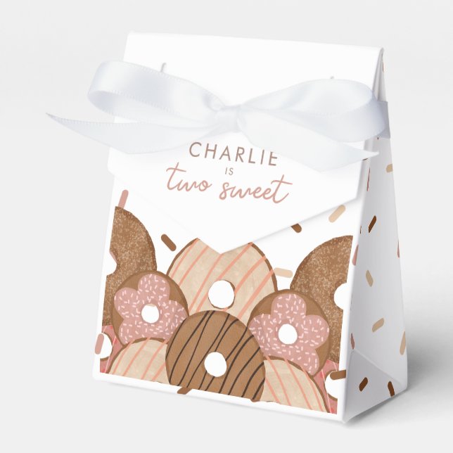 Caixinha De Lembrancinhas Duas Meninas Doce Rosquinha Aniversário (Frente)