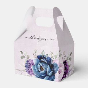 Caixinha De Lembrancinhas Dusty Blue Roxo Lilac Blooms Favor do Chá de pane