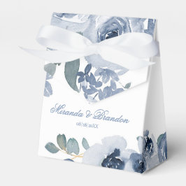 Caixinha De Lembrancinhas Dusty Blue Sage Watercolor Casamento de Peony
