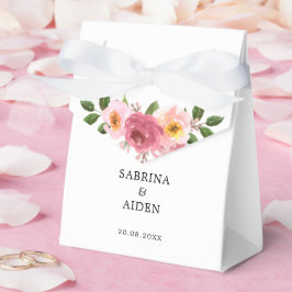 Caixinha De Lembrancinhas Dusty Rosa | Casamento Floral Rosa Esbranquiçado