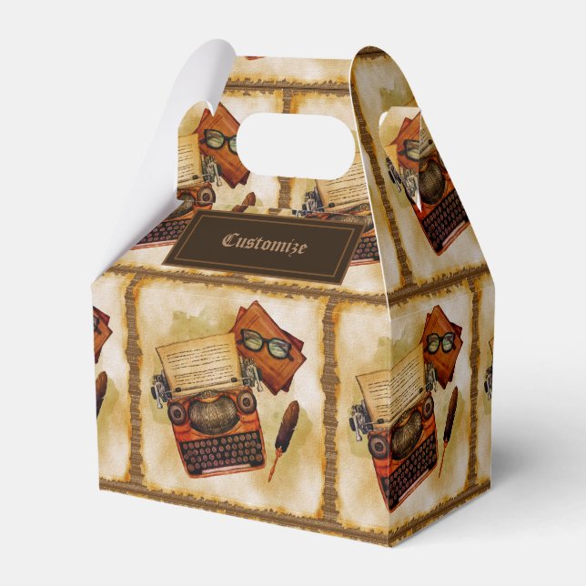 Caixinha De Lembrancinhas É Escrito Vintage Gable (Frente)