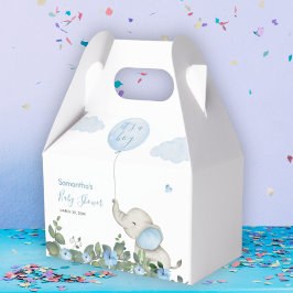 Caixinha De Lembrancinhas É Um Chá de fraldas De Elefante De Aquarela
