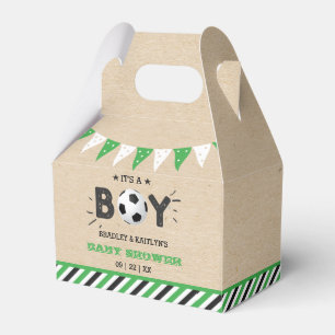 Caixinha De Lembrancinhas É um menino! Chá de fraldas de futebol pensado