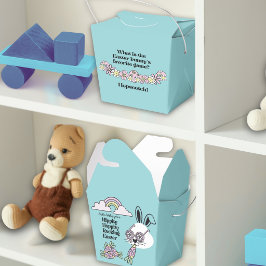 Caixinha De Lembrancinhas Easter Favor Box Retro Flower Power Bunny 