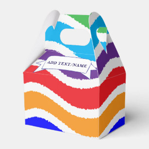 Caixinha De Lembrancinhas Efeito de papel rasgado personalizado colorido
